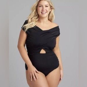 Cacique size 28 black one piece